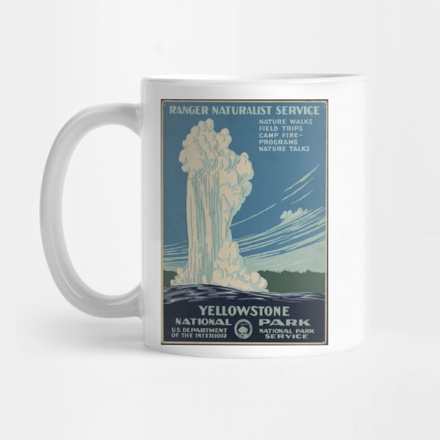 Yellowstone National Park Vintage Poster - National Park Service by blueduckstuff